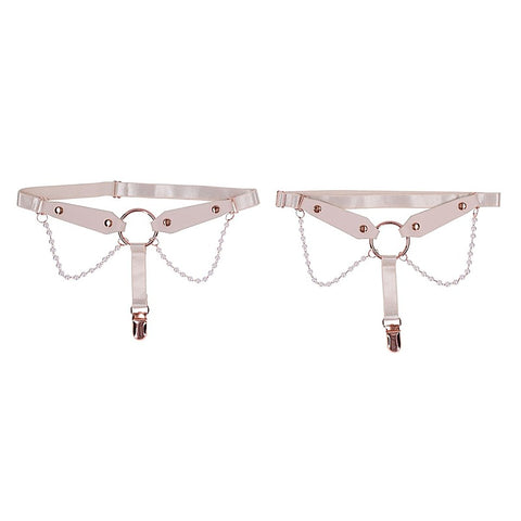 Peaches 'n CreaMe Pearl Garters by Sportsheets