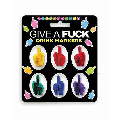 Give A Fuck Drink Markers Set of 6 by Little Genie