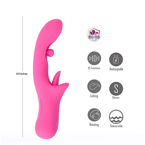 ALORA USB Rechargeable Rotating & Licking Vibrator