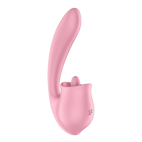Tongue Genius Vibrator with Clit Stimulator by Satisfyer