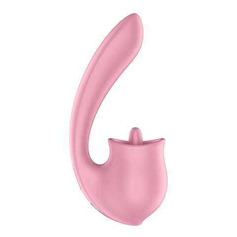 Tongue Genius Vibrator with Clit Stimulator by Satisfyer