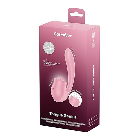 Tongue Genius Vibrator with Clit Stimulator by Satisfyer