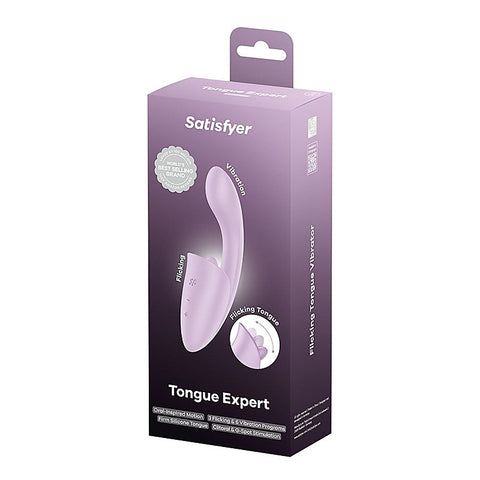Tongue Expert Vibrator with Clitoral Stimulator by Satisfyer
