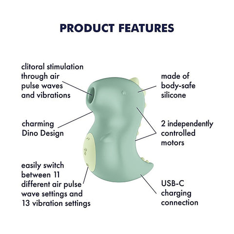 Din-OOOH Rechargeable Air Pulse Clit Stimulator by Satisfyer