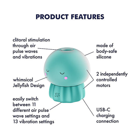 Jelly-cious Rechargeable Air Pulse Clit Stimulator