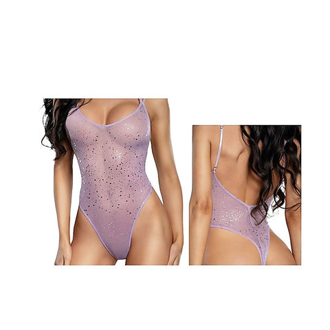 DreamGirl Ombre Glitter Mesh Teddy by Dream Girl Lingerie