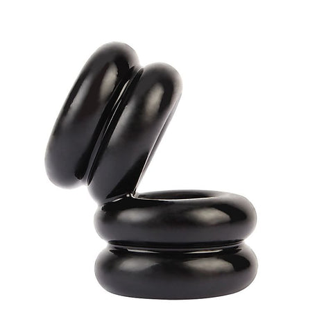 Double Stacked Dual Pleasure Mens Cock Ring by Chisa