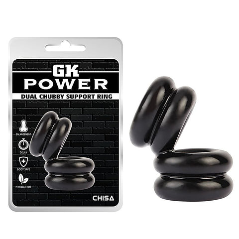 Double Stacked Dual Pleasure Mens Cock Ring by Chisa