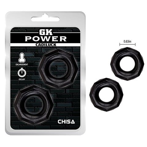 Cadiluck 2 Piece Nut Shaped Cock Ring Set by Chisa
