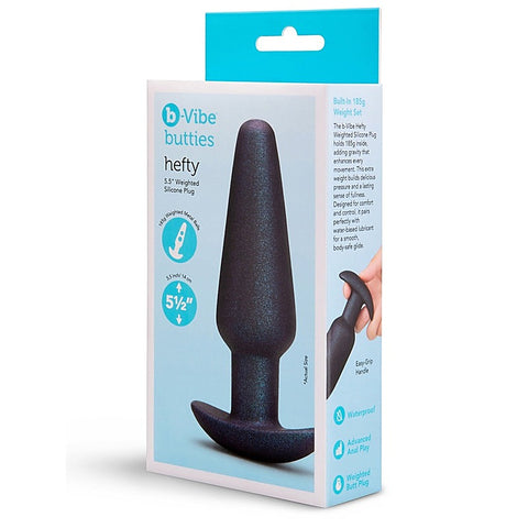 Hefty Weighted Silicone Anal Plug by B-Vibe