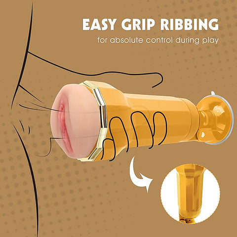 Realistic Vibrating Vagina Cup by Chisa