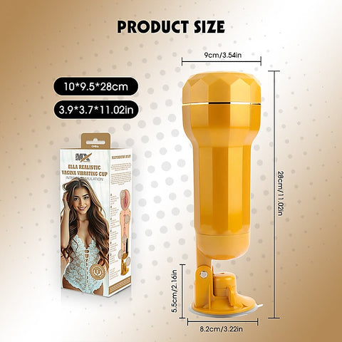 Realistic Vibrating Vagina Cup by Chisa