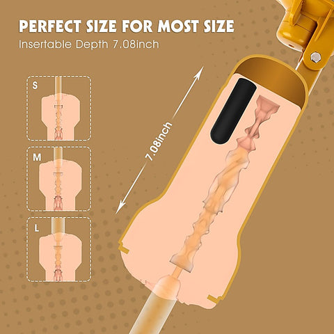 Realistic Vibrating Vagina Cup by Chisa