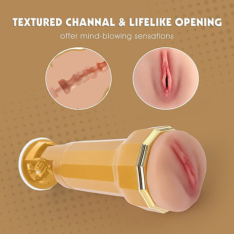 Realistic Vibrating Vagina Cup by Chisa