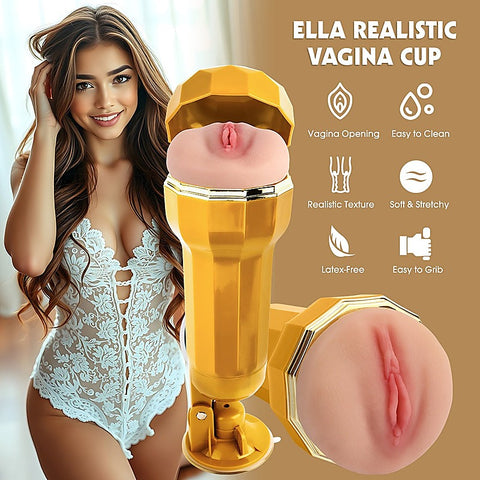 Realistic Vibrating Vagina Cup by Chisa