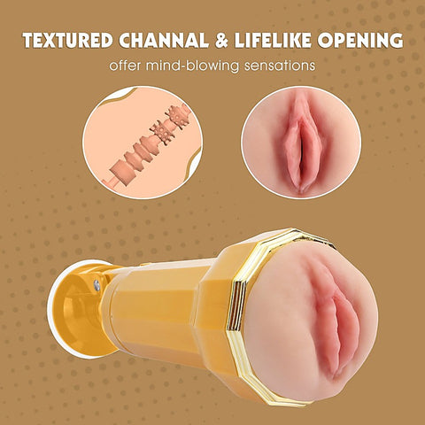 Carina Realistic Vagina Vibrating Cup by Chisa