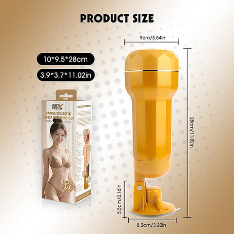 Carina Realistic Vagina Vibrating Cup by Chisa