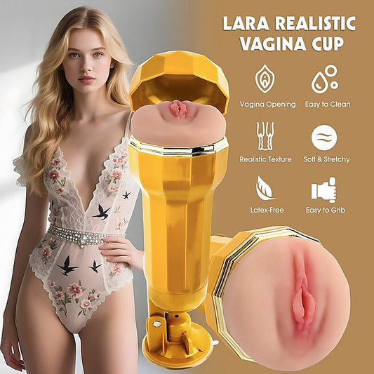 Lara Realistic Vagina Vibrating Cup by Chisa