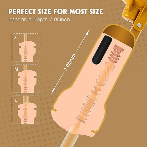 Kelsi Vibrating Realistic Vagina Cup by Chisa