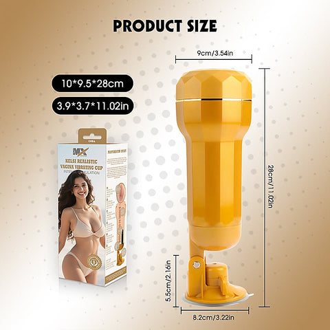 Kelsi Vibrating Realistic Vagina Cup by Chisa