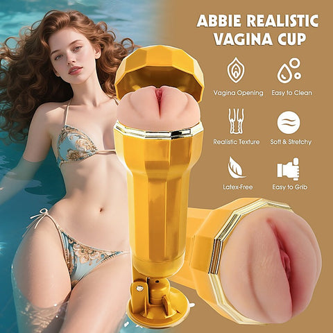 Abbie Realistic Vagina Vibrating Cup by Chisa