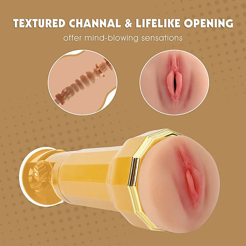 Jessie Realistic Vibrating Vagina Cup by Chisa