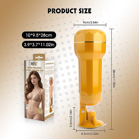 Jessie Realistic Vibrating Vagina Cup by Chisa