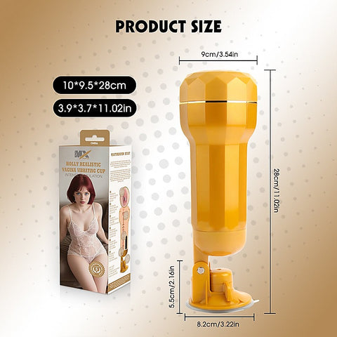 Holly Realistic Vagina Vibrating Cup by Chisa