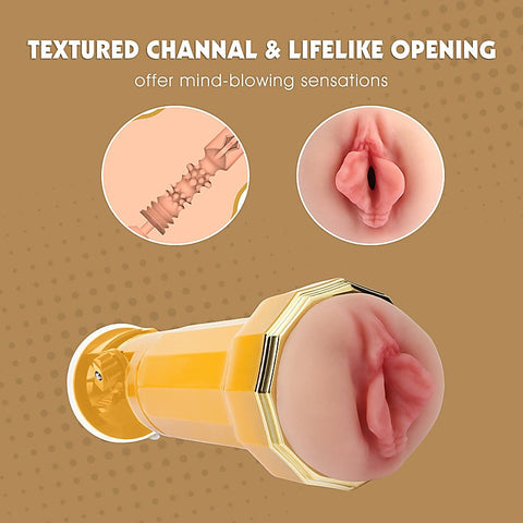 Darcey Realistic Vagina Vibrating Cup by Chisa