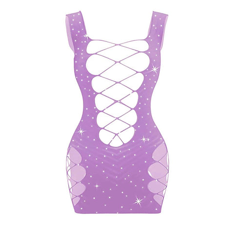 Sexy Womens Rhinestone Sleeveless Dress by Love In Leather