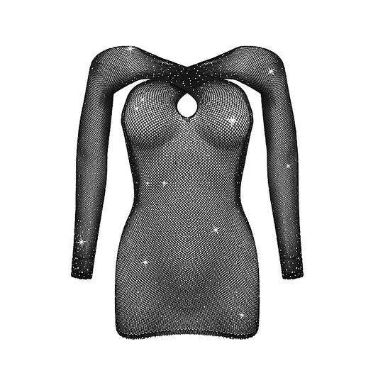 Long Sleeve Womens Rhinestone Dress by Love In Leather