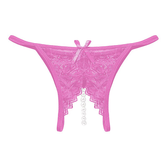 Crotchless Pearl Women's Panties by Love In Leather