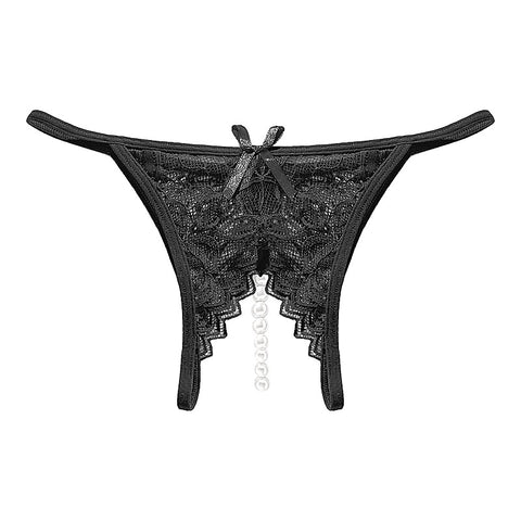 Crotchless Pearl Women's Panties by Love In Leather
