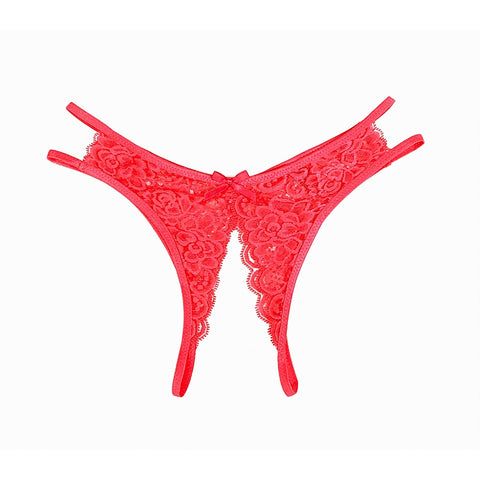 Full Lace Crotchless Panties by Love In Leather