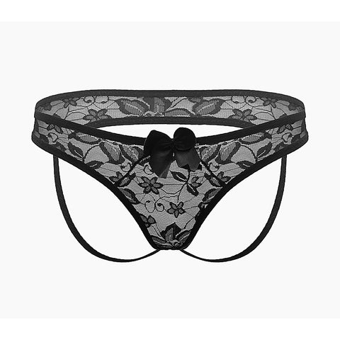 Full Lace Women's Crotchless Panties by Love In Leather