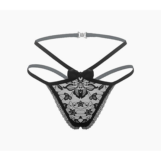 Full Lace G-String Crotchless Panties by Love In Leather