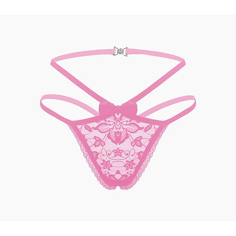Full Lace G-String Crotchless Panties by Love In Leather