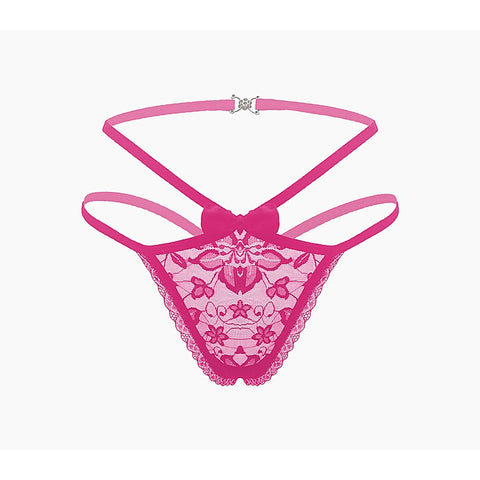 Full Lace G-String Crotchless Panties by Love In Leather