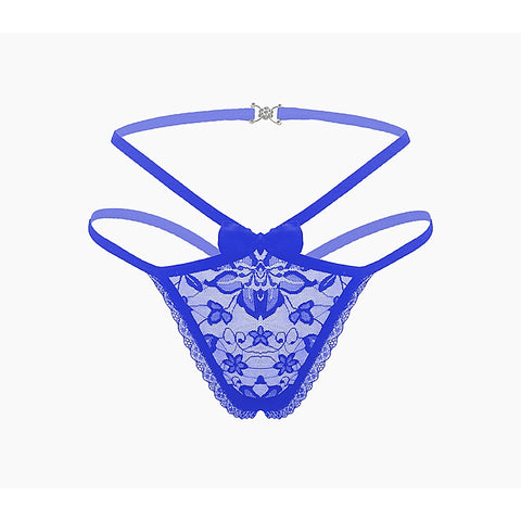 Full Lace G-String Crotchless Panties by Love In Leather