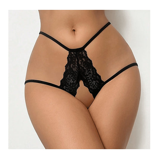 Women'S Sexy Crotchless Panties By Love In Leather