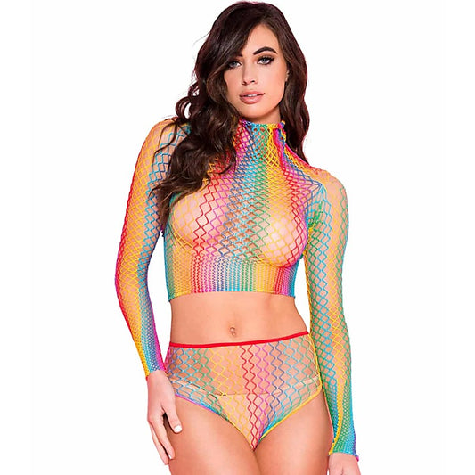 Two Piece Rainbow Body Stocking Set by Legwear International