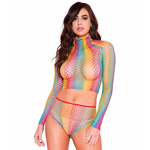 Two Piece Rainbow Body Stocking Set by Legwear International