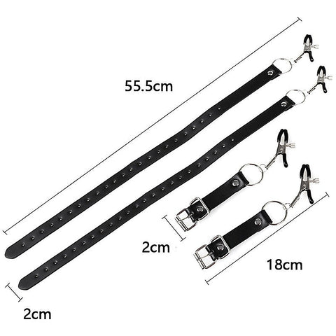 Faux Leather Labia Clamp Belt by BDStyle