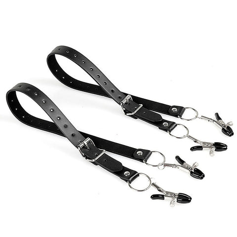 Faux Leather Labia Clamp Belt by BDStyle