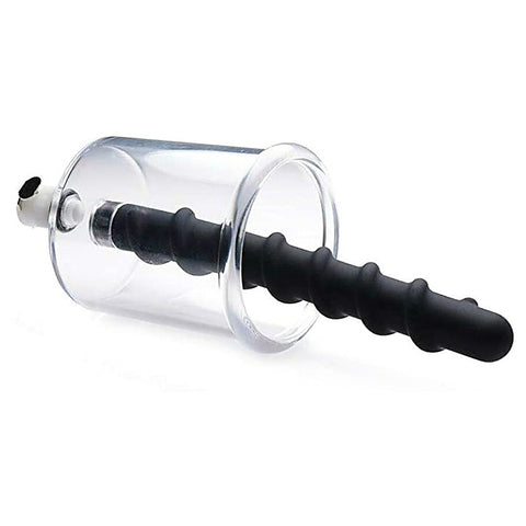 Rosebud Driller Cylinder with Silicone Swirl Anal Plug