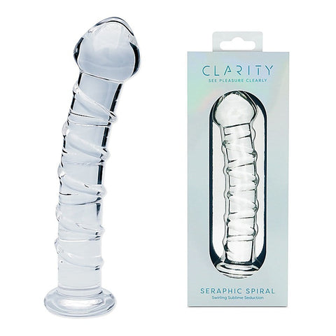 Clarity Seraphic Spiral Glass Dildo by Creative Conceptions