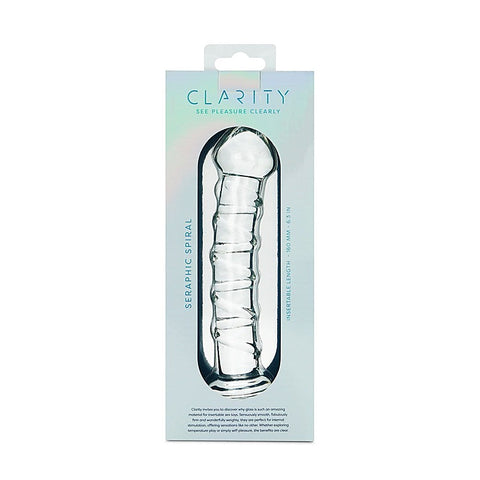 Clarity Seraphic Spiral Glass Dildo by Creative Conceptions