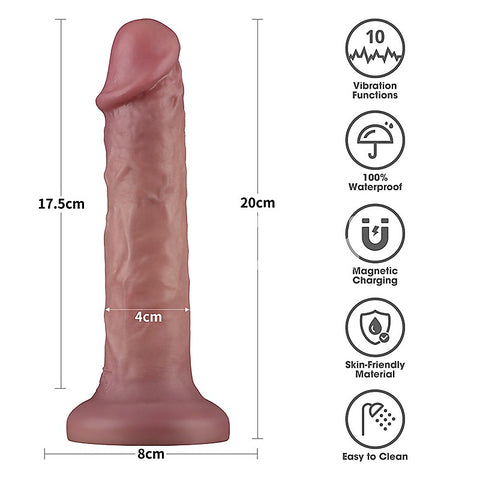 Dual Density Power Cock Vibrating Dong by Lovetoy