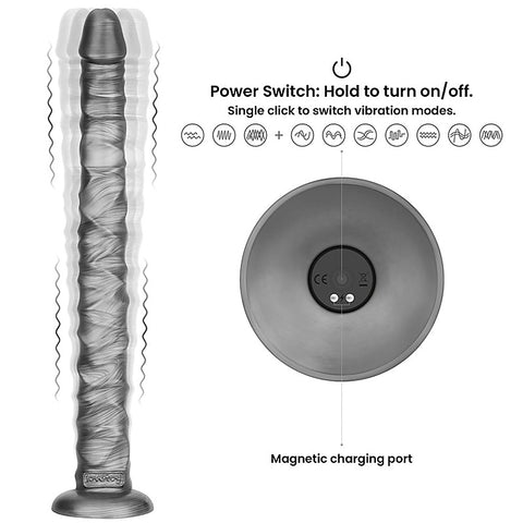 King Sized Vibrax Slider Vibrating Dildo by Lovetoy