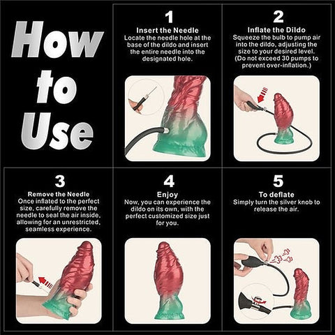 Aerosx 8 Inch Dual Density Inflatable Fantasy Dildo